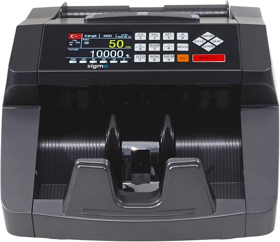 Sigma Sc7520 Sahte Kontrollü 2025 Model Tl Karışık Sayım Para Sayma Makinesi - Müşteri Ekranı Hediyeli