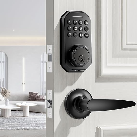 Ulecoce Keyless Entry Door Lock with Handle Set