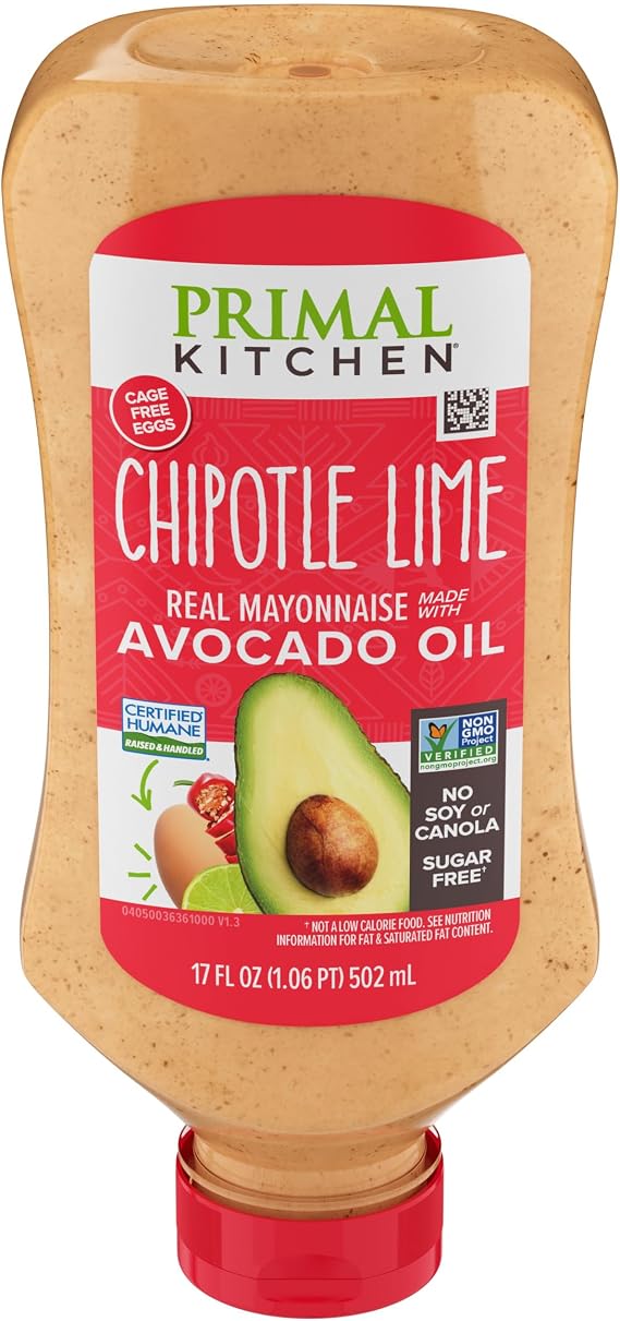 Primal Kitchen Squeeze Chipotle Lime Mayo made with Avocado Oil, 17 Ounces