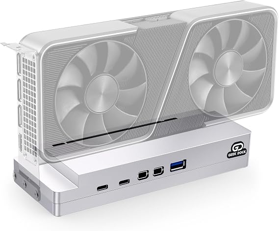 Mini eGPU Dock with CNC Casing Compatible with Thunderbolt 3/4/USB4 and NVIDIA/AMD/PCIe,External GPU Enclosure Dock Station with Mini DP1.4,Support PD 100W Charging,Daisy Chain and DC/ATX/SFX