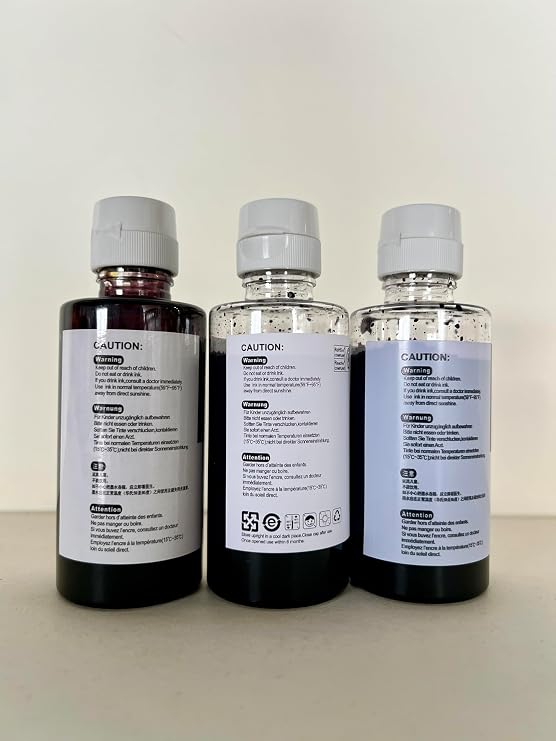 32XL Black Ink Bottles Compatible with Smart Tank Printer 5101 5000 7602 6001 7301 7001 5103 5102 Ink Refill, 32XL Refill Inks Replacement with Smart Tank Plus 651 551 Ink Refill Bottle Set, 3 Packs