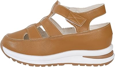 Sports Sandals for Women 2025 Breathable Hollow Out Wedge Shoes Closed Toe Comfortable Sneakers Casual Adjustable Strap Walking Shoes