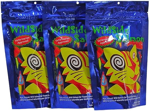 100% Wild Alaskan Salmon Freeze Dried Cat Treats - Healthy Training Treat - 3oz (3 Pack)