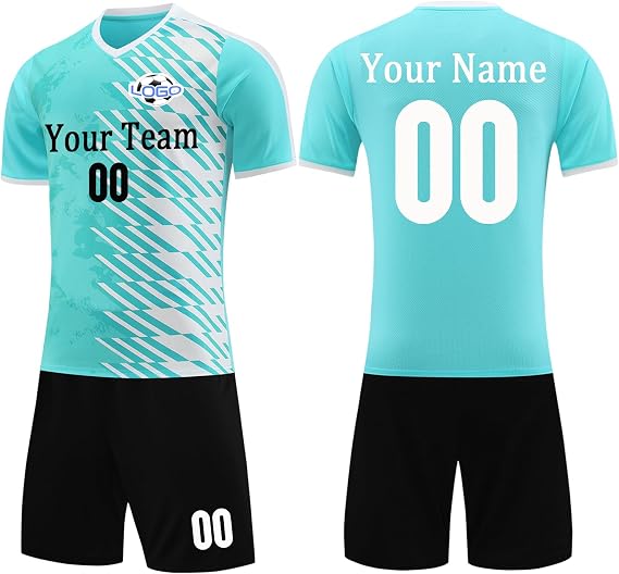 Custom Soccer Jersey Kids Boys Men Soccer Uniform Uniformes de Futbol Personalized Soccer Shirt and Shorts Name Number Logo