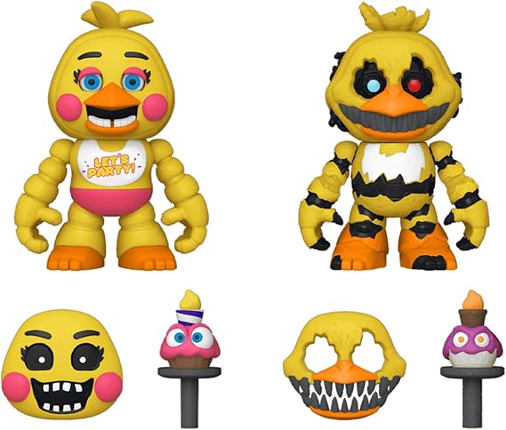 Funko Five Nights At Freddy's (FNAF) Snap: Nightmare Chica the Chicken & Toy Chica the Chicken 2PK - Collectable Vinyl Figure - Gift Idea - Official Merchandise