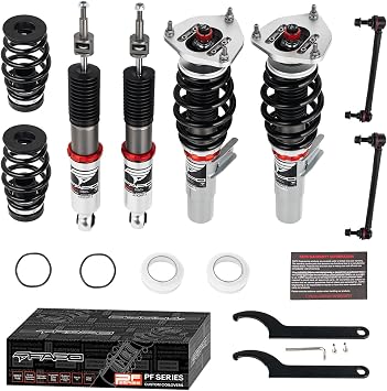 FAPO PF Coilovers for VW Jetta MK5 MK6 2005-2019, for Golf MK5 MK6 2003-2012, for Skoda Octavia MK2 2004-2013, 32 Level Damping Adjustable Height Mono-Tube Lowering Suspension Struts Kits