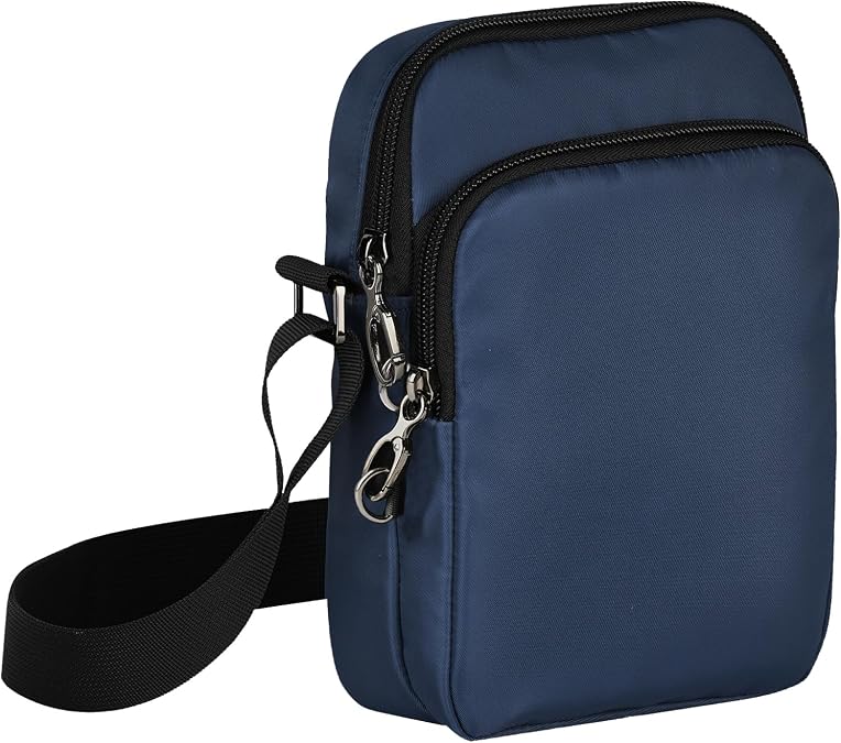 Small Crossbody Bags for Women Men RFID Blocking Anti-theft Crossbody Bag with Locking Zippers Sling Bag for Travel