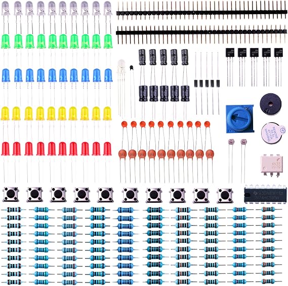 ELEGOO 200+ Electronics Starter Kit Components Compatible with Arduino IDE