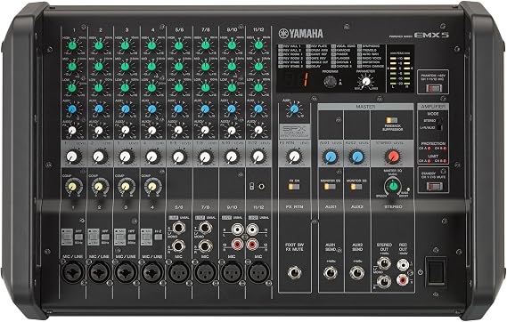 Yamaha EMX5 12-input Stereo Powered Mixer w/ DSP Effects , Black