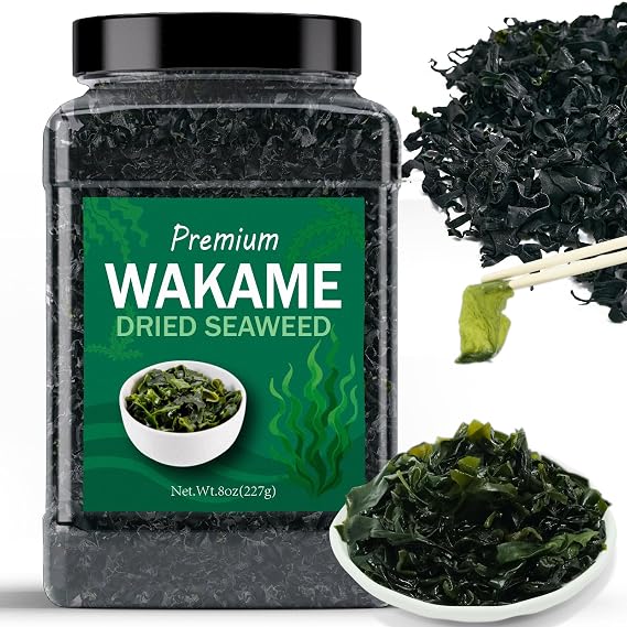 8oz Premium Dried Wakame Seaweed - Sea Vegetable for Miso Soup, Seaweed Salad & Meal Prep, Pre-Cut & Ready-to-Use All-Natural, Gluten-Free