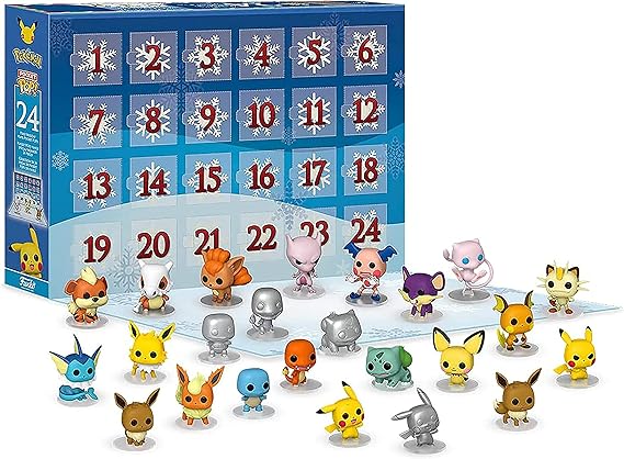 Funko POP! Advent Calendar: Pokemon - 24 Pocket POP! Figures | Official Merch - Advent Calendar with 24 Days of Mystery Mini Figures - Christmas Countdown Gift for Fans