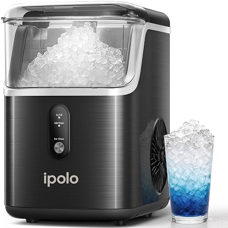 Nugget Ice Maker Countertop, 33 lb/Day, Chewable Ice, Self-Cleaning