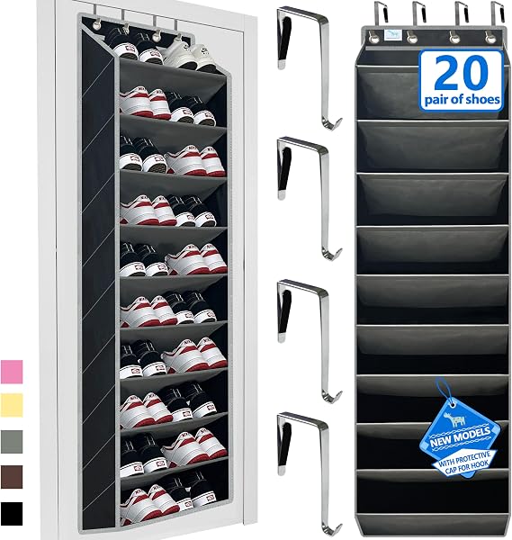 10 Tiers Shoe Organizer for Closet, 20 to 30 Pairs Shoe Rack Door