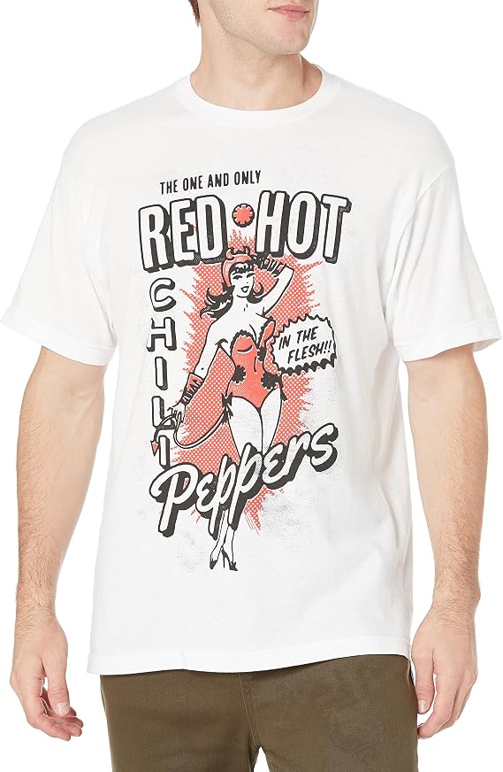 Red Hot Chili Peppers Official Devil Girl White T-Shirt