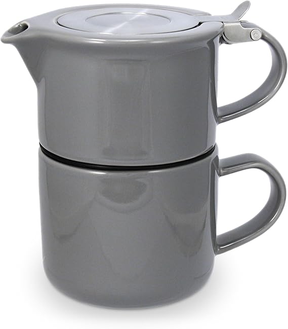 FORLIFE Tea for One with Infuser 14 ounces, Gray