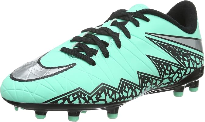 Nike Kids Hypervenom Phelon Ii Fg Volt Black/Hyper Turquoise/Clear Jade Soccer Shoes