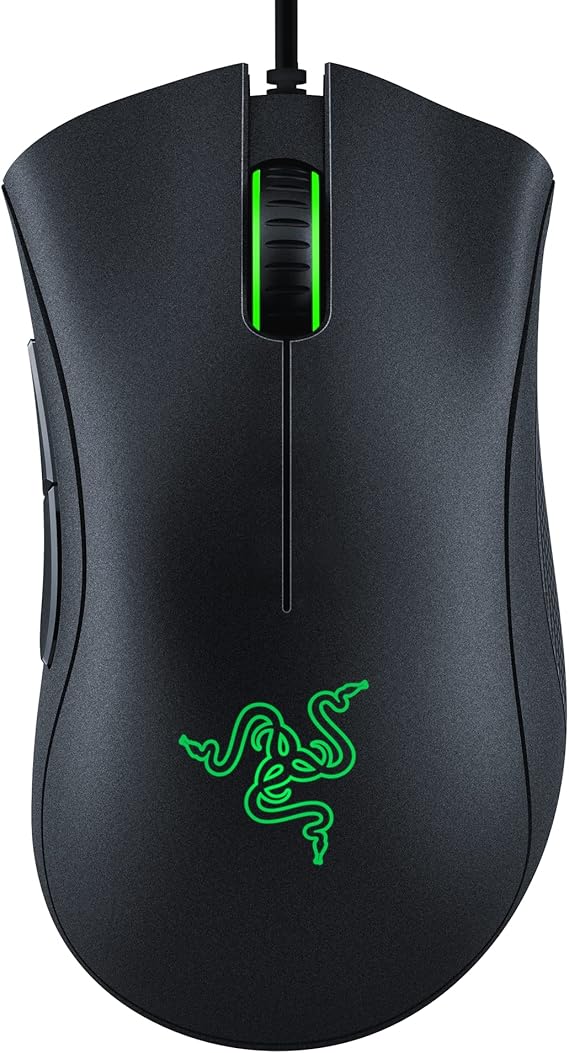 Razer DeathAdder Essential Gaming Mouse: 6400 DPI Optical Sensor - 5 Programmable Buttons - Mechanical Switch - Rubber Side Grips - Classic Black