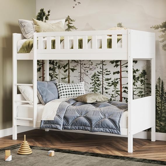 Flair - Bea Shorty Bunk Bed with Deluxe Sprung Mattresses (White)
