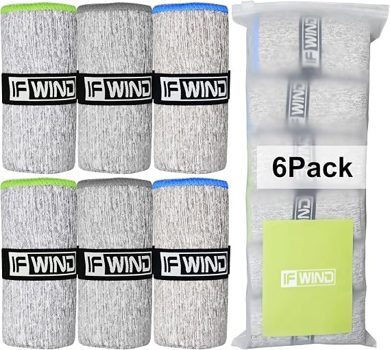 6 Pack Microfiber Gym Towels for Working Out,Fast Drying Workout Accessories Sweat for Gym Gear for Men & Women,Sports Exercise Fitness Gear Tennis Towels for Body Hot Yoga