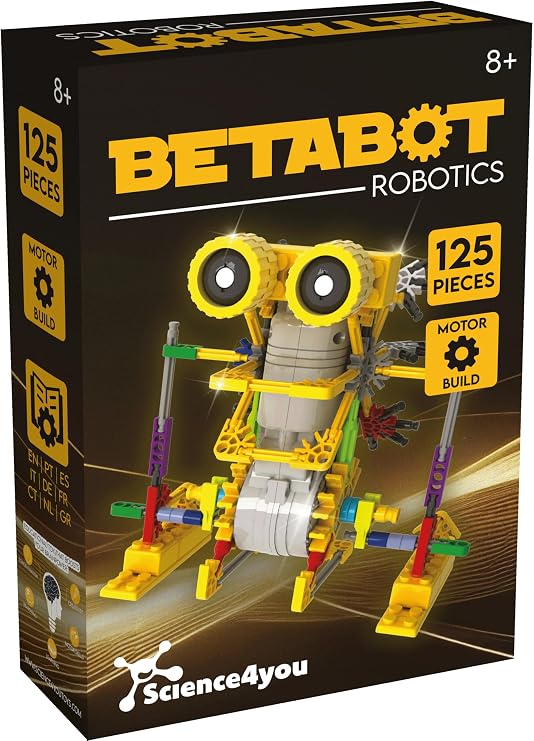 Science4you - Betabot Robot Building Kit for Kids 8-14 Years - Build Your Own Robot with this Construction Kit, Robotics Kit with 126 Pieces, Educational Toys for 8 Year Olds, Stem Toys Age 8+