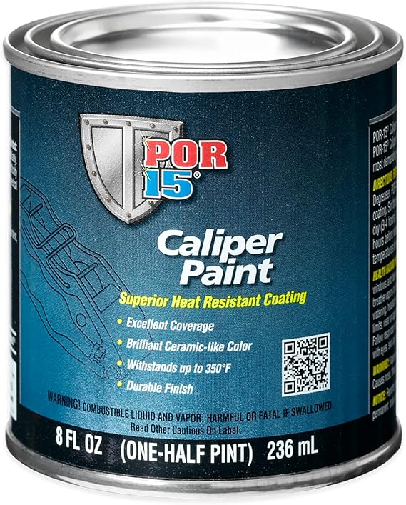 POR-15 High Temperature Brake Caliper Paint, Heat Resistant Coating, 8 Fluid Ounces, Black