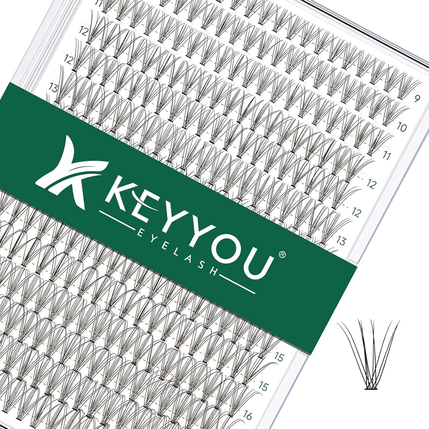 Lash Clusters 300Pcs Individual Lashes 10D 0.1C Curl 9-18MIX Lash Extensions Clusters Lashes Soft&Natural False Eyelashes Individual DIY Eyelash Extension at Home10D-0.1C,9-18MIX