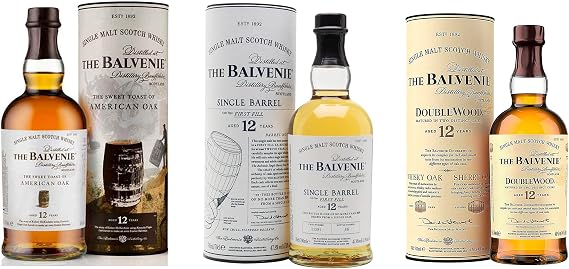 Sprits Balvenie 12 Pack - Balvenie 12 American Oak - Balvenie 12 Doublewood - Balvenie 12 Single Barrel - Exclusive Package