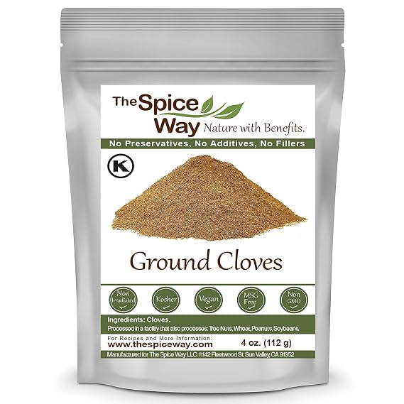The Spice Way Cloves Ground 4 oz Clove Powder for Savory Dishes and Tea