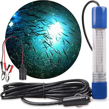 OROOTL Underwater Fishing Light Super Bright 10.8W 12V-24V 180 LED Submersible Fishing Bait Finder Lamp Deep Drop Fish Light for Nigh Fishing Boat Dock Shrimp Prawns Squid Fish Crowd