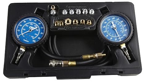 OTC 5610 Professional Transmission and Engine Oil Pressure Tester Kit - Capable of Both Static and On-Road Testing