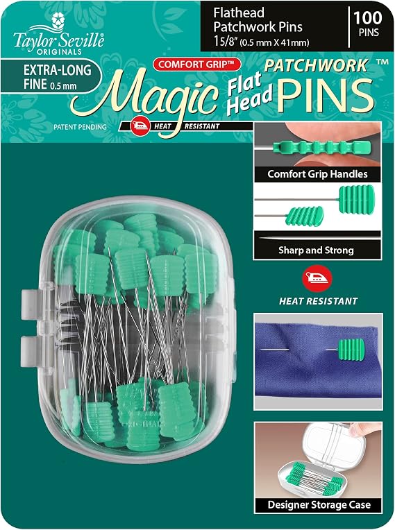 Taylor Seville Magic Flat Head Patchwork Extra Long Fine .5 100PCS