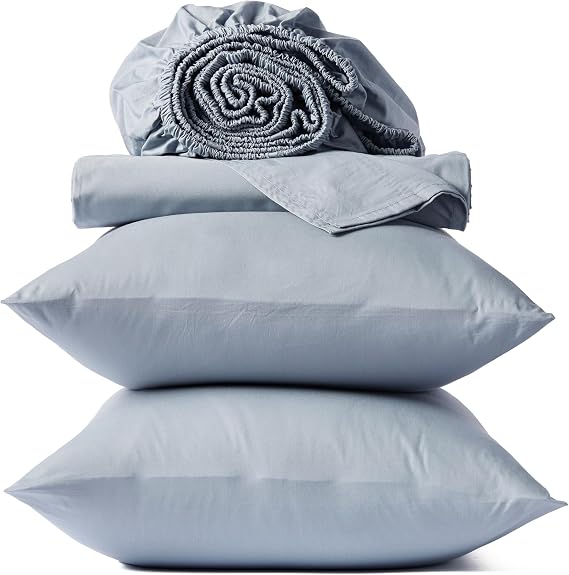Coyuchi Organic Crinkled Percale Cooling Sheet Set