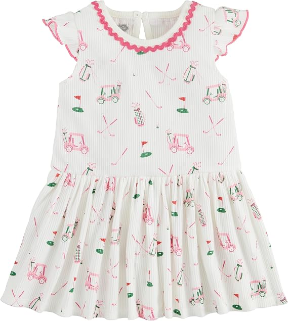 Mud Pie Baby Girls' Mud Pie Children's Golf Print Tshirt Dress