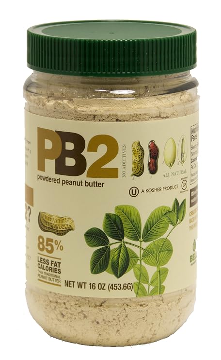 PB2 - Bell Plantation Peanut Butter, 1 lb Jar (12-pack)