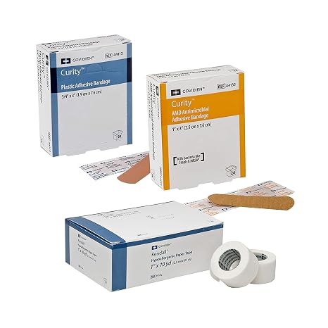 CurityTM Flexible Fabric Adhesive Bandage, 0.75 x 3IN, Case of 24 Boxes of 50