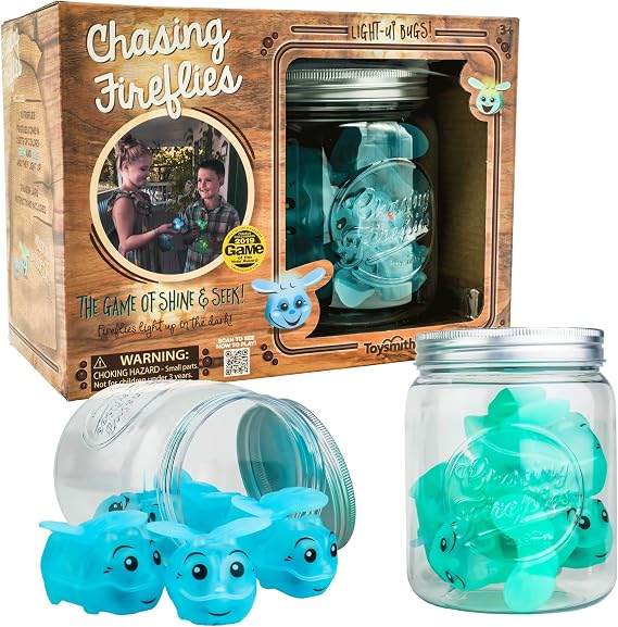Toysmith Chasing Fireflies Light Up Bug Catching Game Indoor Outdoor