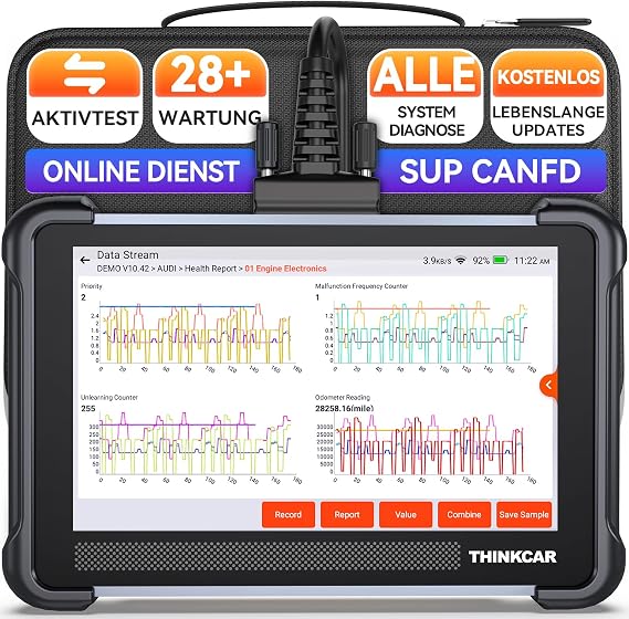 ThinkScan 672 OBD2 Diagnostic Tool Car with 28+ Reset Function  System Diagnostics Reader Car for Active Testing/Advanced ECU Coding/BI Directional Control/CANFD