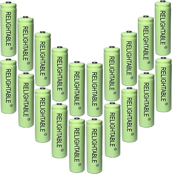 AA Size NiMH AA 600mAh 1.2V Rechargeable Batteries for Solar Lamp Solar Light (20-PCS AA 600mAh)