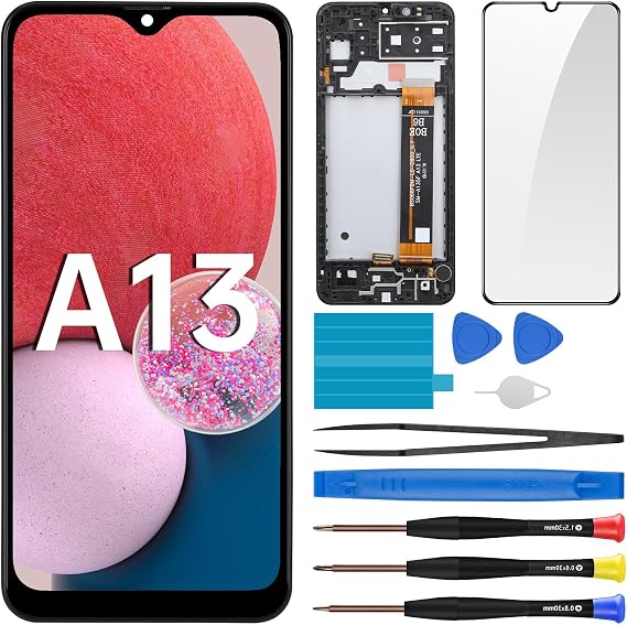 for Samsung Galaxy A13 Screen Replacement with Frame Ear Speaker