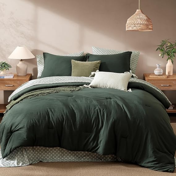 California King Comforter Set 7 Pieces Soft Bed in a Bag King Bedding Set