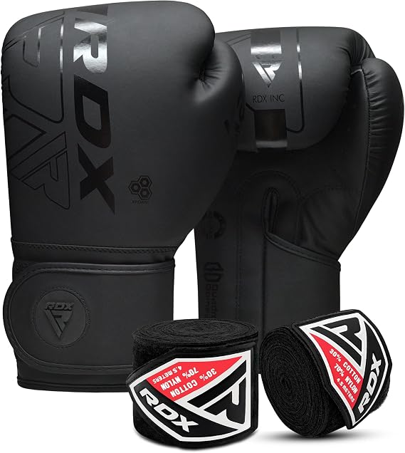 RDX Boxing Gloves 16 Oz Men Women with Boxing Hand Wraps Inner Gloves, Mexican Style Boxing Wrist Straps, Heavy Punching Bag Gloves for Kickboxing, Muay Thai, MMA Martial Arts