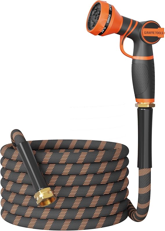 Giraffe Tools Non-Expandable 25ft Garden Hose 1/2 Flexible Braided Hose