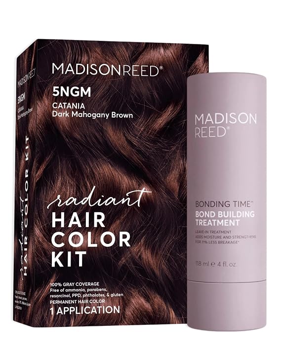 Madison Reed Hair Color & Bonding Time Bundle - Radiant Hair Color Kit in Catania Brown - 5NGM and Bonding Time Hair Serum