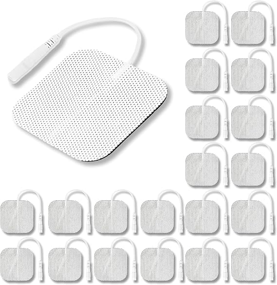 Syrtenty Tens Unit Electrodes Pads 2x2 20 Pcs Replacement Pads Electrode Patches for Electrotherapy