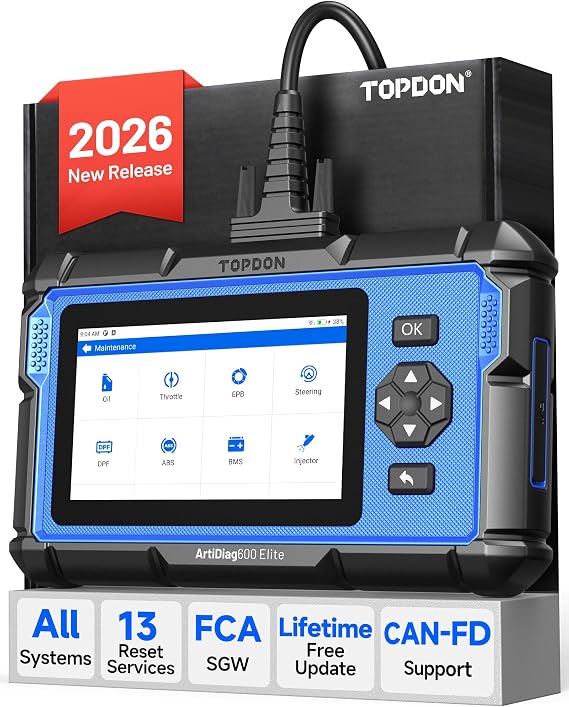 TOPDON AD600Elite Complete Diagnostic Tool Car 13 Service Functions