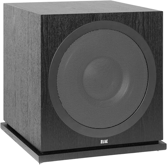 ELAC Debut 2.0 SUB3030 12 Powered Subwoofer with AutoEQ, Black - Custom Driver & 1000-Watt Peak BASH Amplifier - Advanced Bluetooth - Braced MDF Cabinets