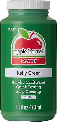 Apple Barrel Acrylic Paint in Assorted Colors 16 Ounce, 21136 Kelly Green