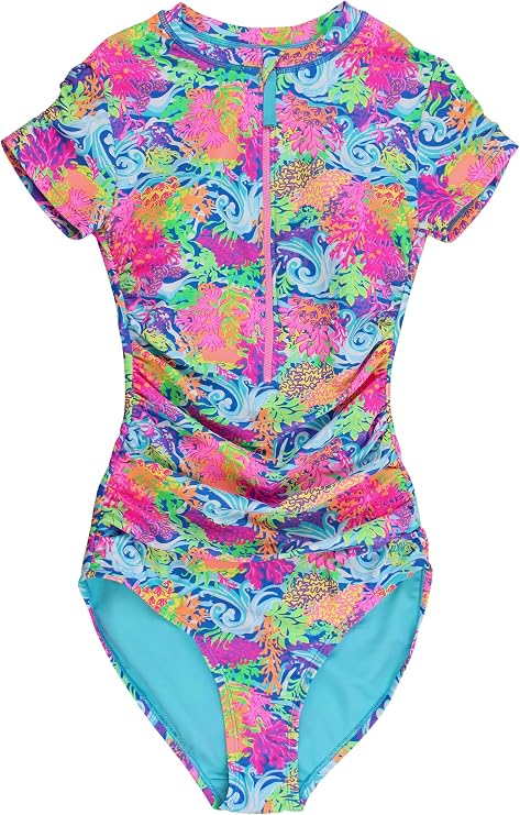 RuffleButts Women's UPF50+ One Piece Family Matching Swimsuit