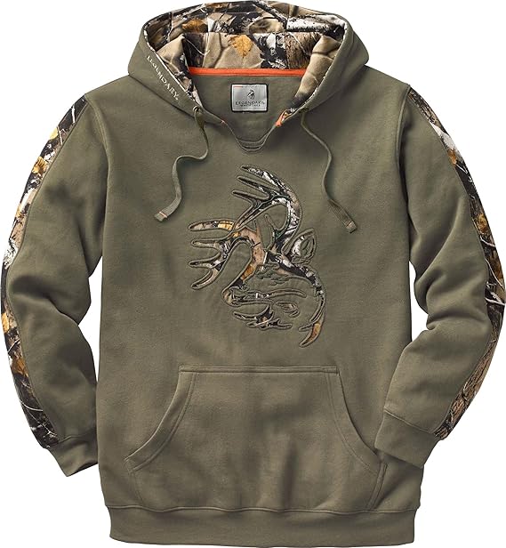 Legendary Whitetails Mens Plaid Camo Pullover Hoodie