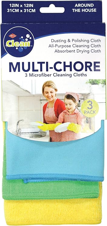Ritz Multi Chore Microfiber Kitchen & Bath Cleaning Cloth, Set of 3